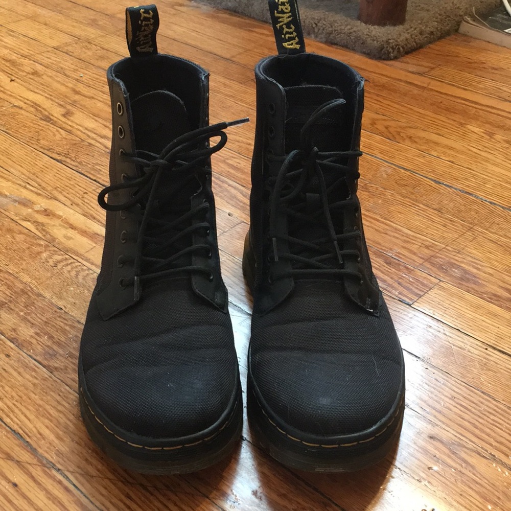 Dr. Martens black nylon Combs Boots